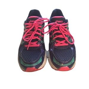 Asics Gel-Excite 3 Running Shoes Cushioned Athletic‎ Pink Green Blue 9